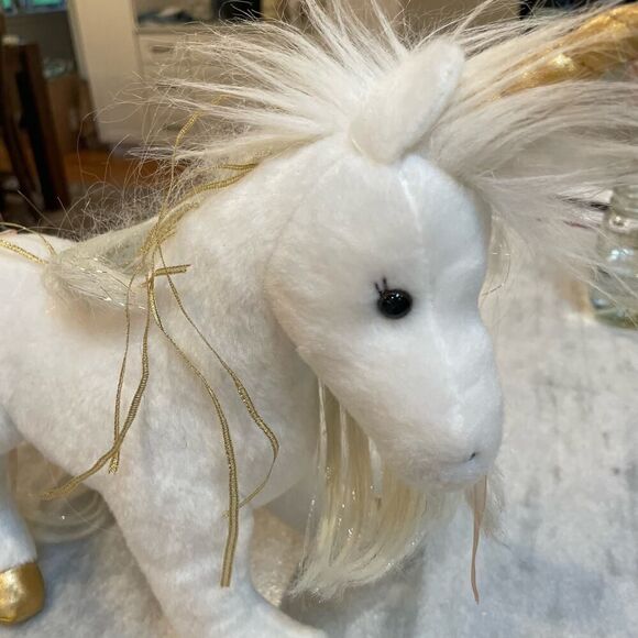 Douglas Plush Lot of White Horse and Unicorn Stuffed Animals- Large - Picture 10 of 11